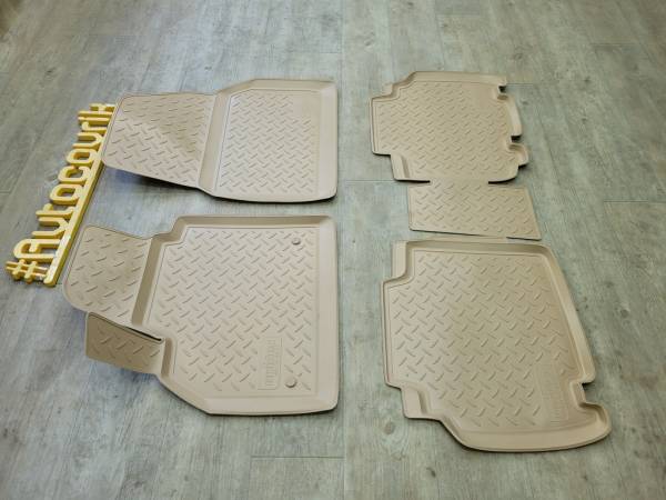 Коврики в салон Renault Kangoo 2 (2008-н.в.) бежевый 3D с бортиком